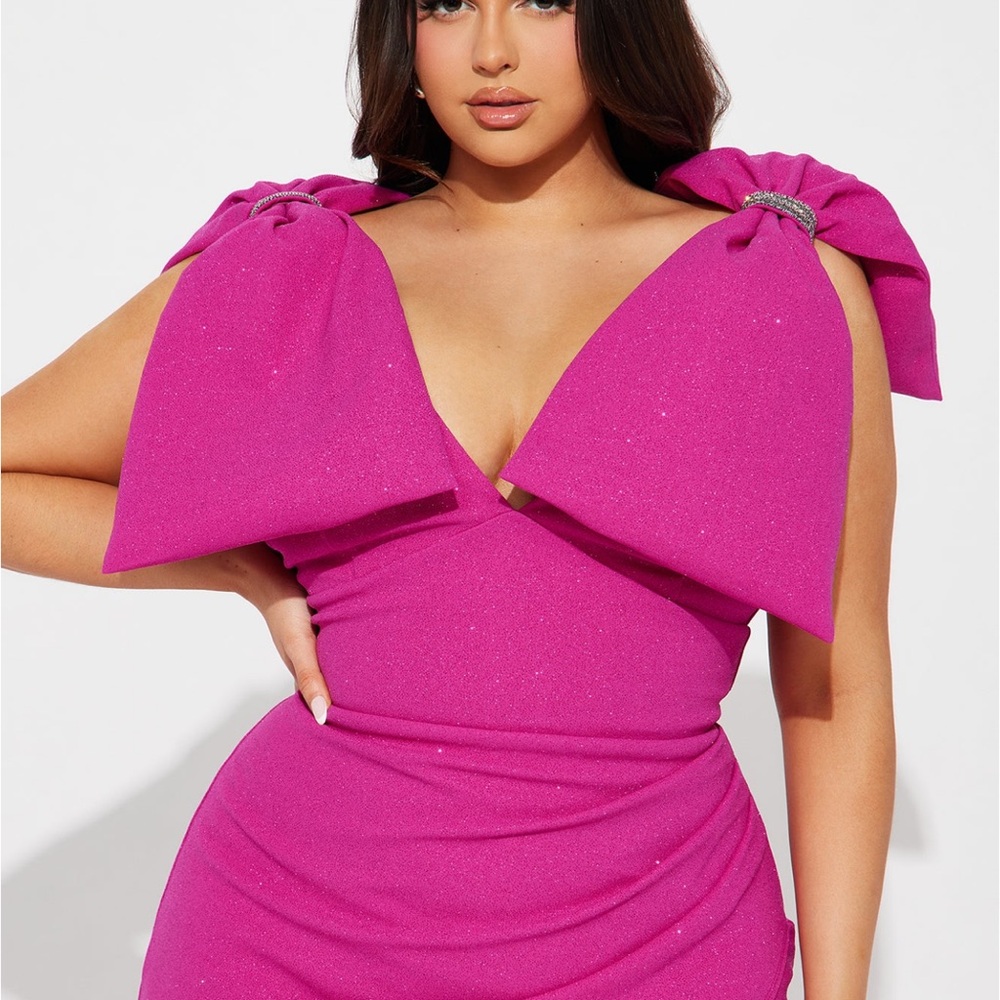 Glitter magenta dress